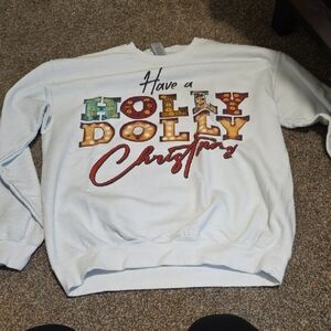 White 'Holly Dolly Christmas' Sweatshirt